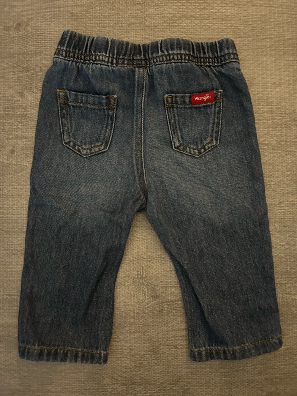Baby Wrangler Dark Blue Toddler Denim Jeans with Elastic Waistband. Size 9M - Picture 1 of 5